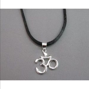 Sterling silver ohm pendant necklace 16”